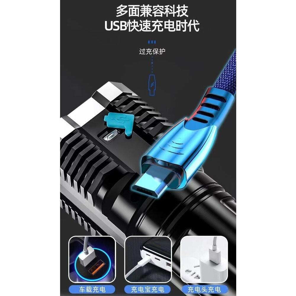 【七彩翡翠】 台灣現貨 04160 四核 COB 側燈 強光 手電筒 停電 照明 野外 戶外 露營 登山-細節圖3