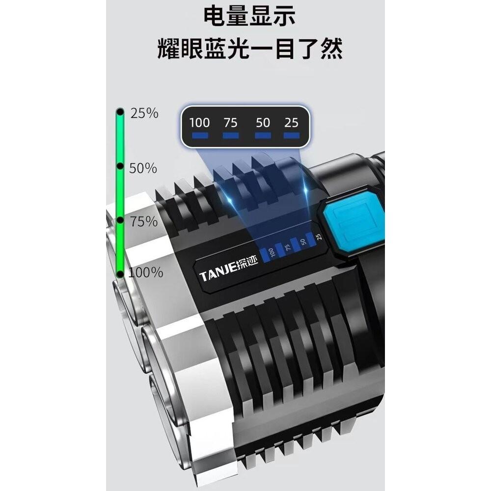 【七彩翡翠】 台灣現貨 04160 四核 COB 側燈 強光 手電筒 停電 照明 野外 戶外 露營 登山-細節圖4