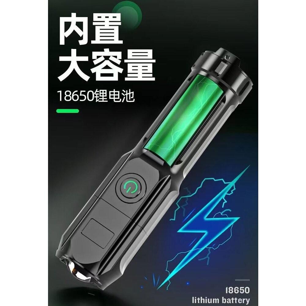 【七彩翡翠】 台灣現貨 04191 變焦 強光 手電筒 停電 照明 野外 戶外 露營 腳踏車燈 釣魚 夜-細節圖5