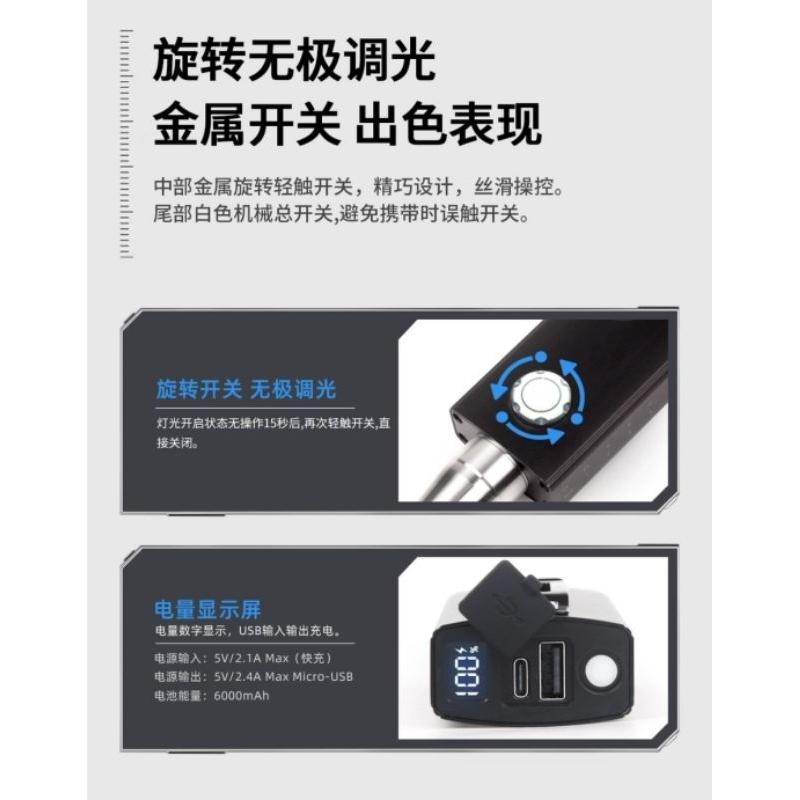 【七彩翡翠】 04078 四光源 無極調光 超長續航 翡翠 玉石 專用強光燈 強光手電筒 四核強光燈芯-細節圖7