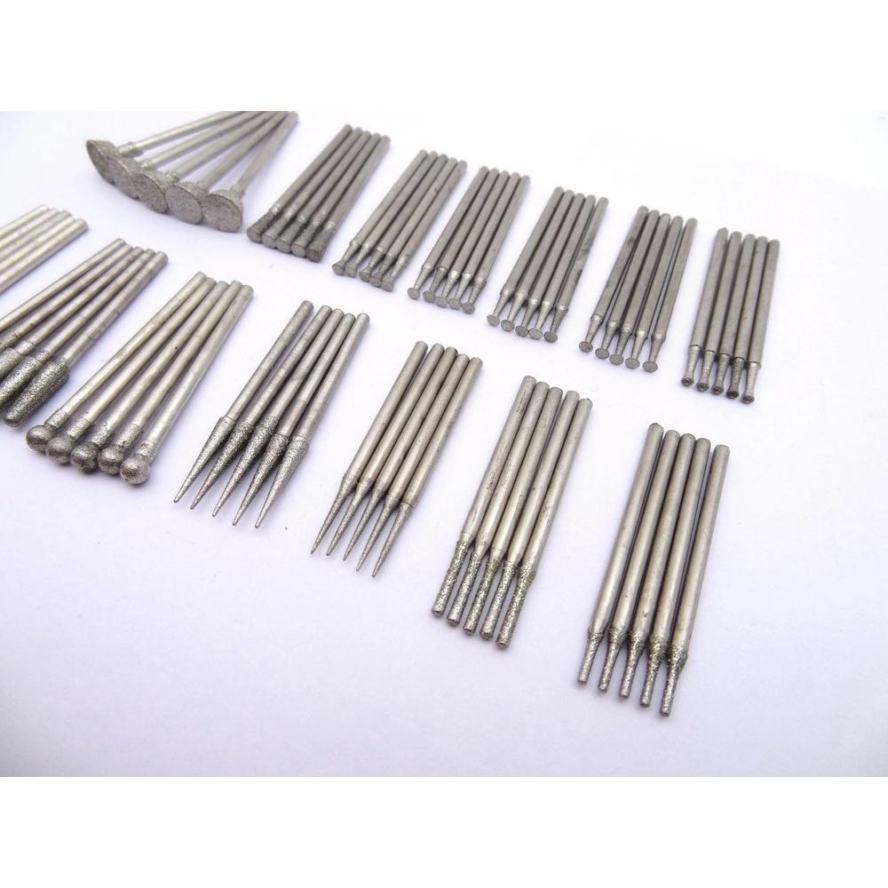 【七彩翡翠】2.35柄 常用 金剛砂磨頭 70支 磨頭套組 去皮 打磨 雕刻 細修 鏤空雕-細節圖4