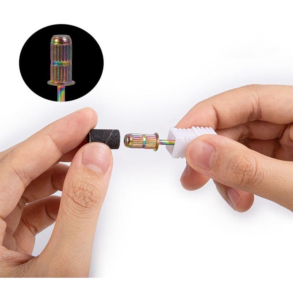 【七彩翡翠】美甲 打磨 砂紙圈 打磨頭 磨甲機 砂紙 卸甲 美甲工具 美甲套組-細節圖3