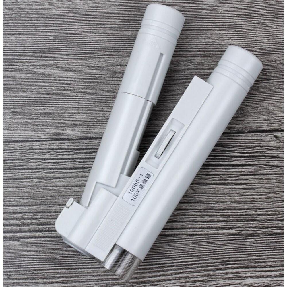 【七彩翡翠】顯微鏡 放大鏡 100倍 雙管式 LED照明 珠寶 玉石 鑑定-細節圖2