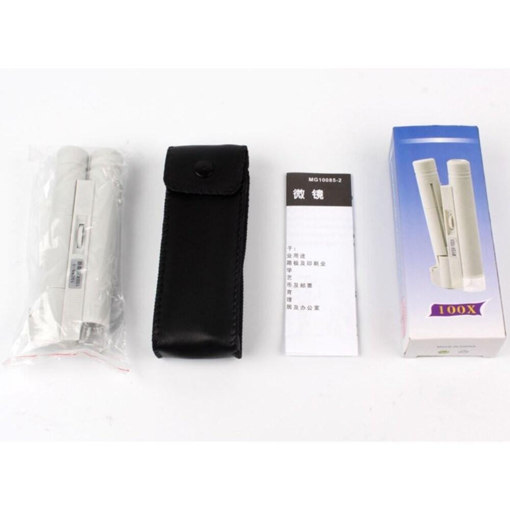 【七彩翡翠】顯微鏡 放大鏡 100倍 雙管式 LED照明 珠寶 玉石 鑑定-細節圖4