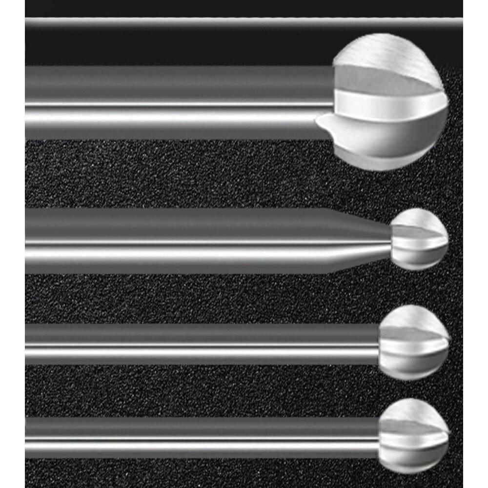 【七彩翡翠】2.35柄 3.0柄 三刃 丸球 雕刻刀 圓球 木工 木雕 雕刻 打磨-細節圖2