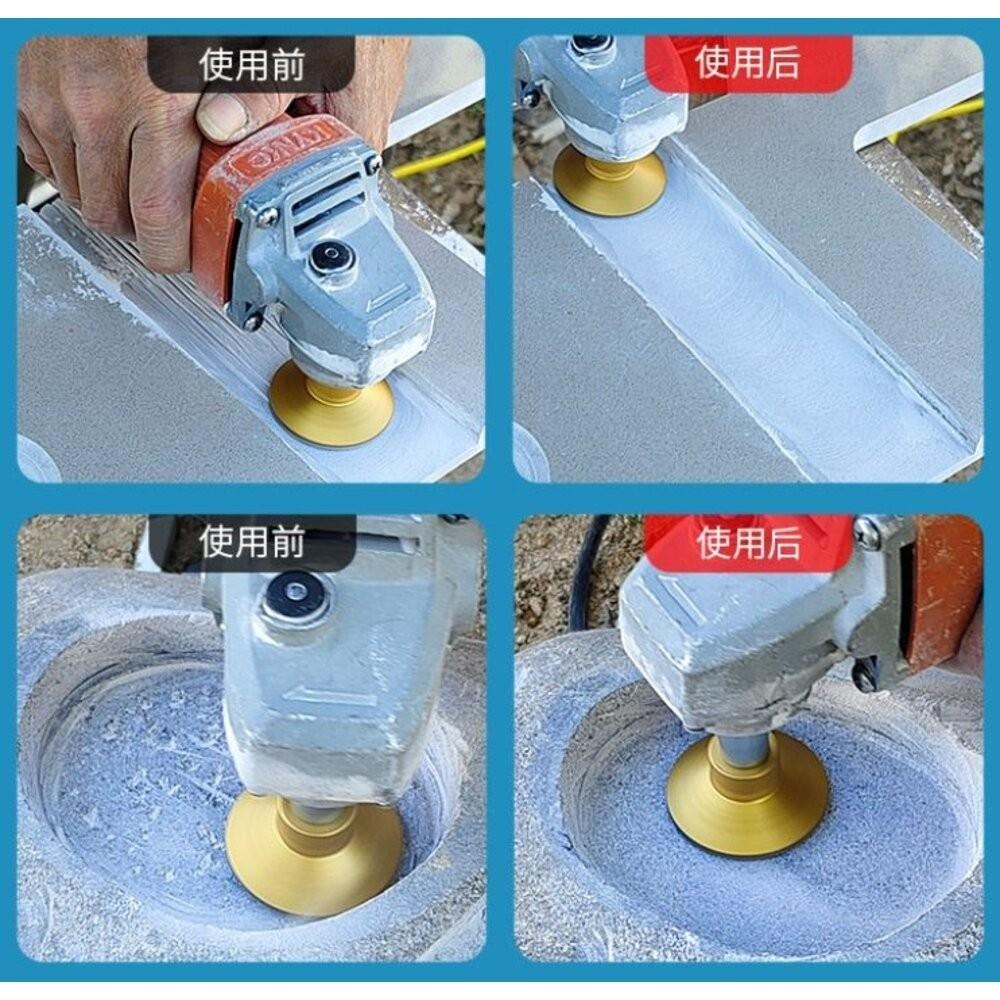 【七彩翡翠】2吋 50mm 釺焊平磨頭 M10 M14 夾頭 45目 60目 100目 砂輪機 手砂輪-細節圖6