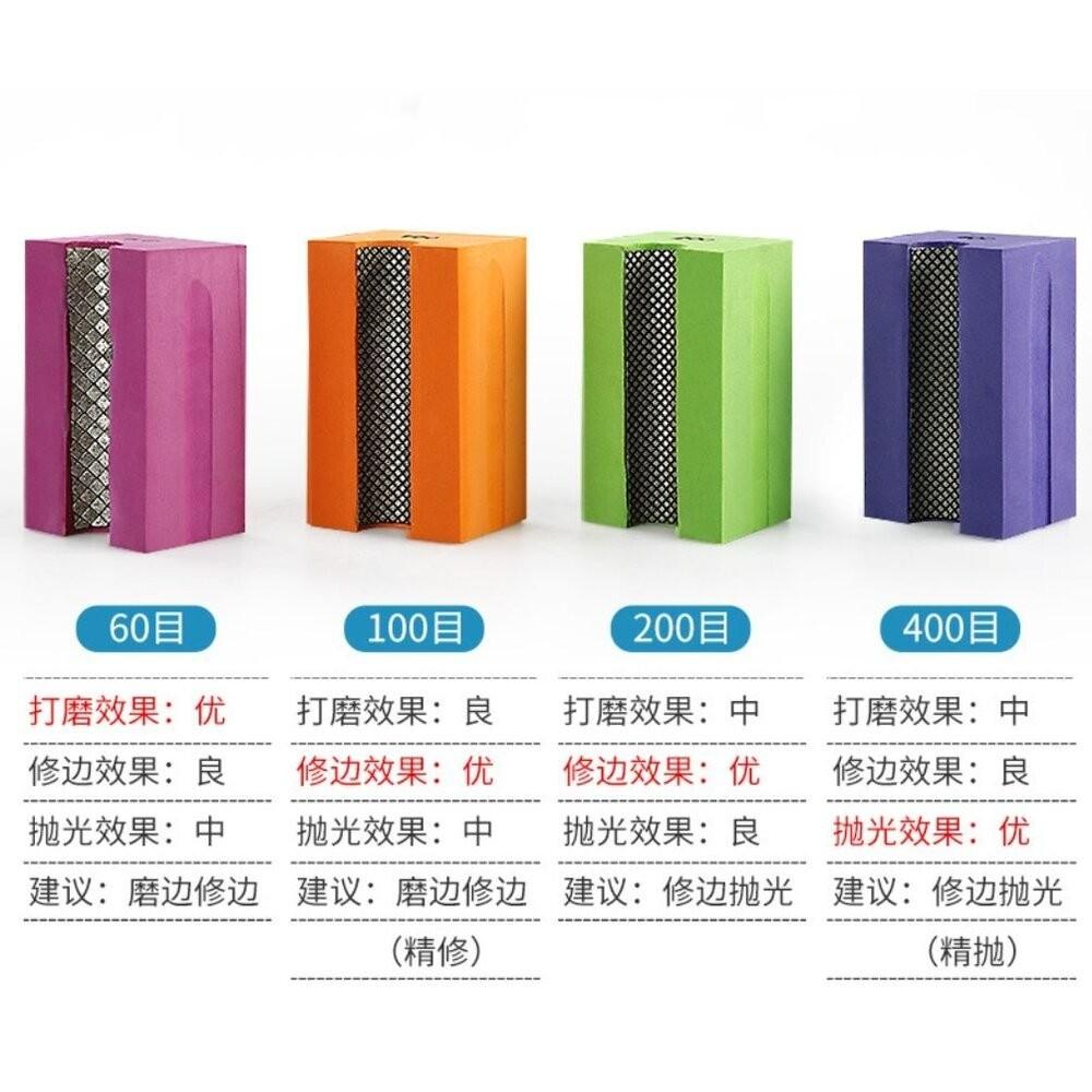 【七彩翡翠】手擦 海棉 圓弧 凹型 金剛砂 玻璃 磁磚 大理石 修邊 打磨-細節圖3