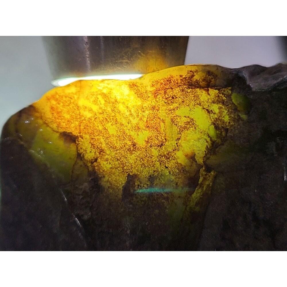 【七彩翡翠】危料 瓜料 瓜地馬拉 脫砂 發黑 原石 賭 冰種 牌子 戒面 台灣出貨  158g-細節圖3