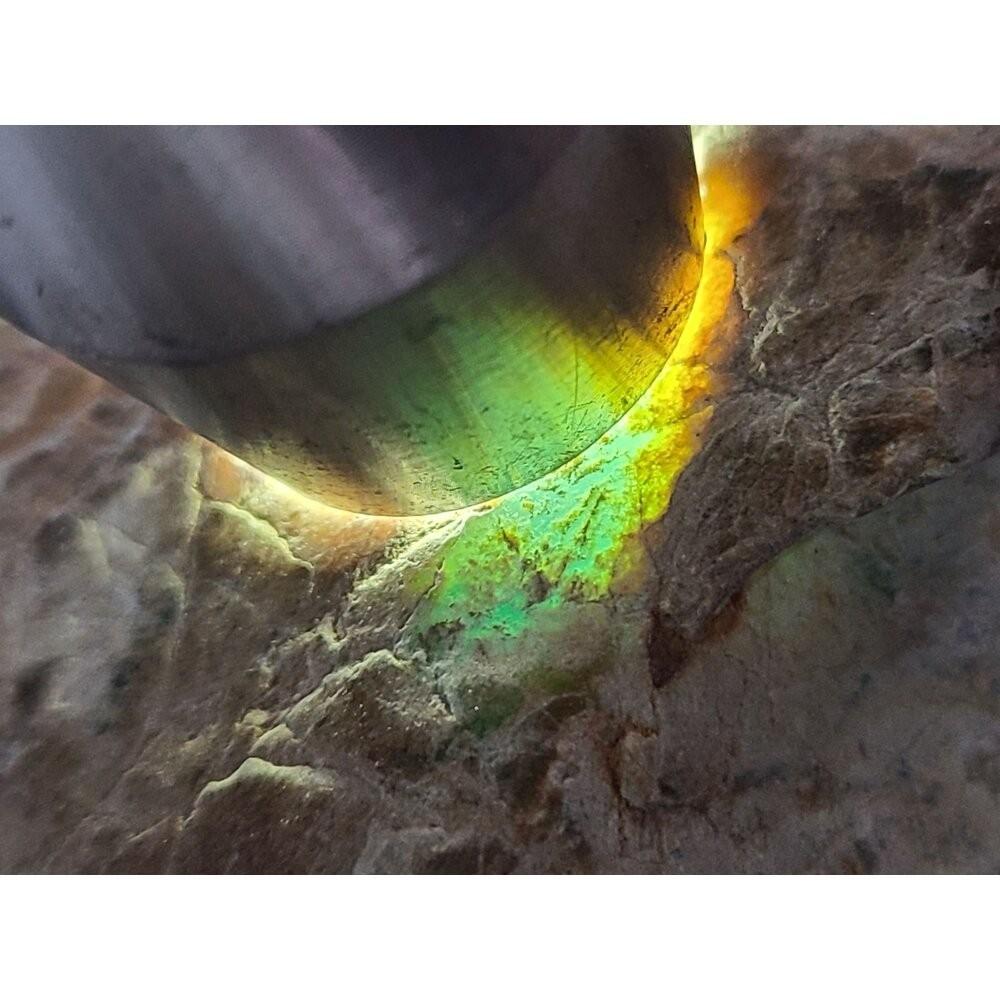 【七彩翡翠】危料 瓜料 瓜地馬拉 脫砂 發黑 原石 賭 冰種 牌子 戒面 台灣出貨  334g-細節圖2