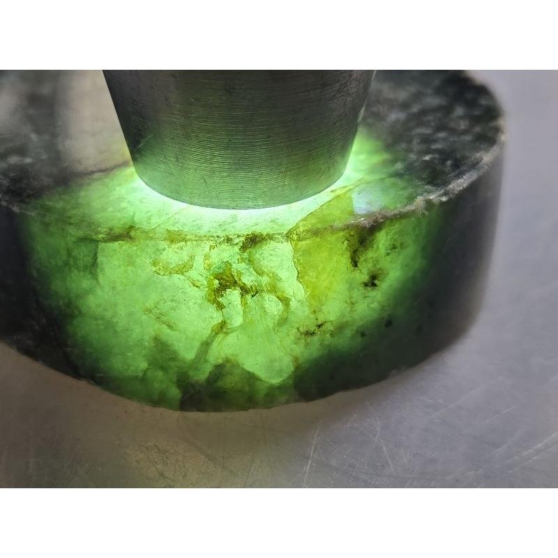 【七彩翡翠】編號35 緬甸 翡翠 天然 原石 翡翠毛料 全明料 拋光料 手鐲芯 文鎮 擺件 雕刻件 練雕-細節圖3