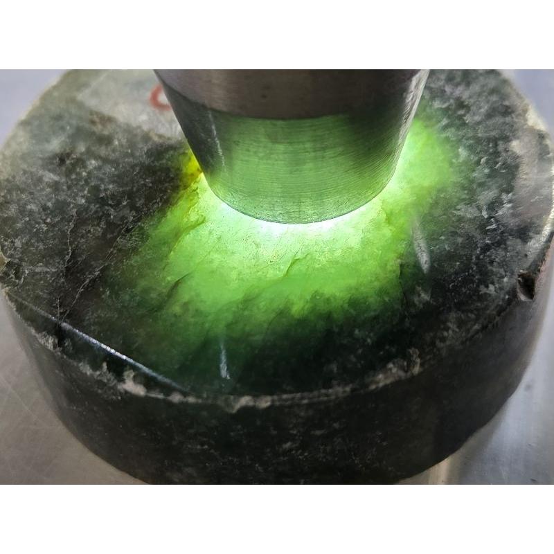 【七彩翡翠】編號35 緬甸 翡翠 天然 原石 翡翠毛料 全明料 拋光料 手鐲芯 文鎮 擺件 雕刻件 練雕-細節圖5