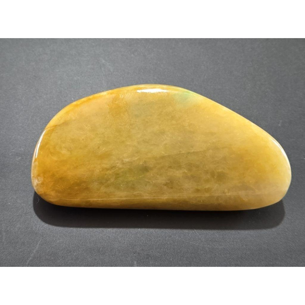 【七彩翡翠】 0402 天然A貨 緬甸 翡翠 原石掛件 原石 吊墜 墜子 吊飾  隨形牌 黃+綠-細節圖4