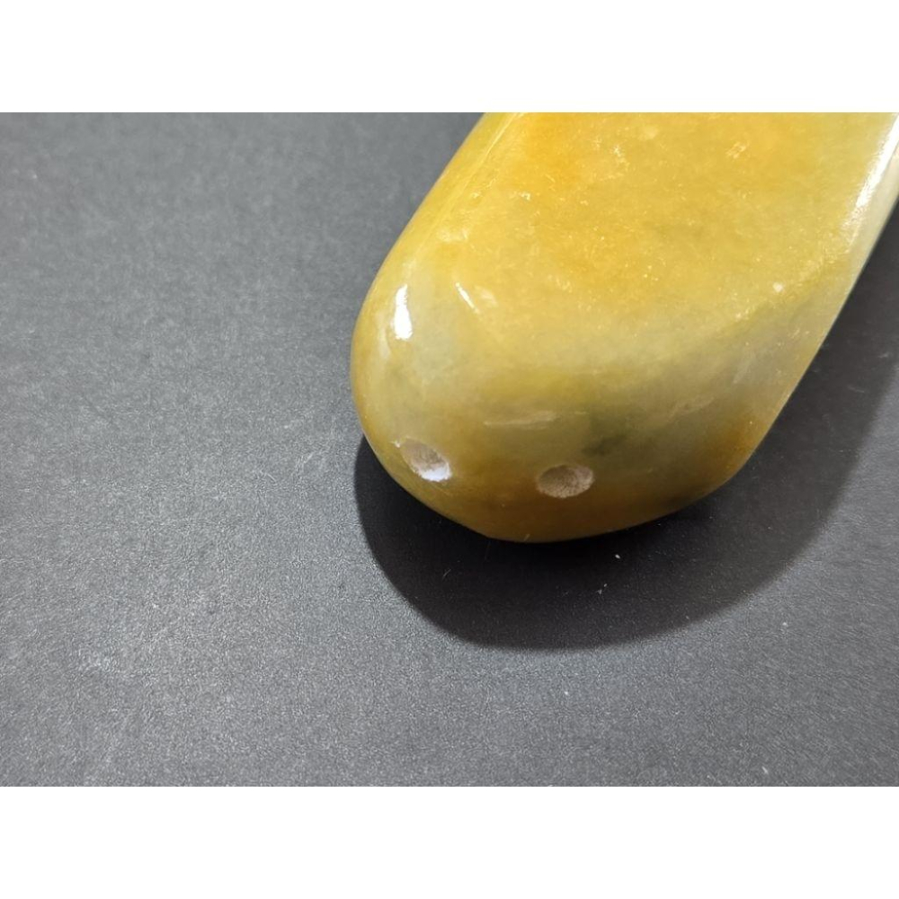 【七彩翡翠】 0405 天然A貨 緬甸 翡翠 原石掛件 原石 吊墜 墜子 吊飾  隨形牌 黃翡-細節圖5