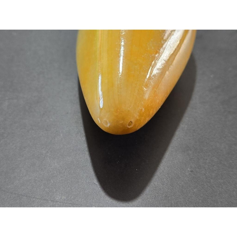 【七彩翡翠】 0407 天然A貨 緬甸 翡翠 原石掛件 原石 吊墜 墜子 吊飾  隨形牌 黃翡-細節圖6