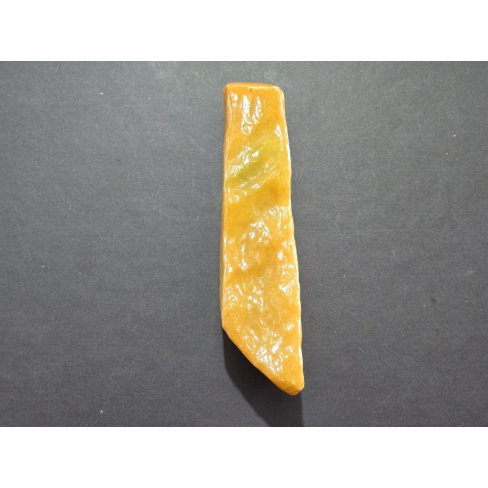 【七彩翡翠】 0404 天然A貨 緬甸 翡翠 原石掛件 原石 吊墜 墜子 吊飾  隨形牌 黃翡-細節圖2