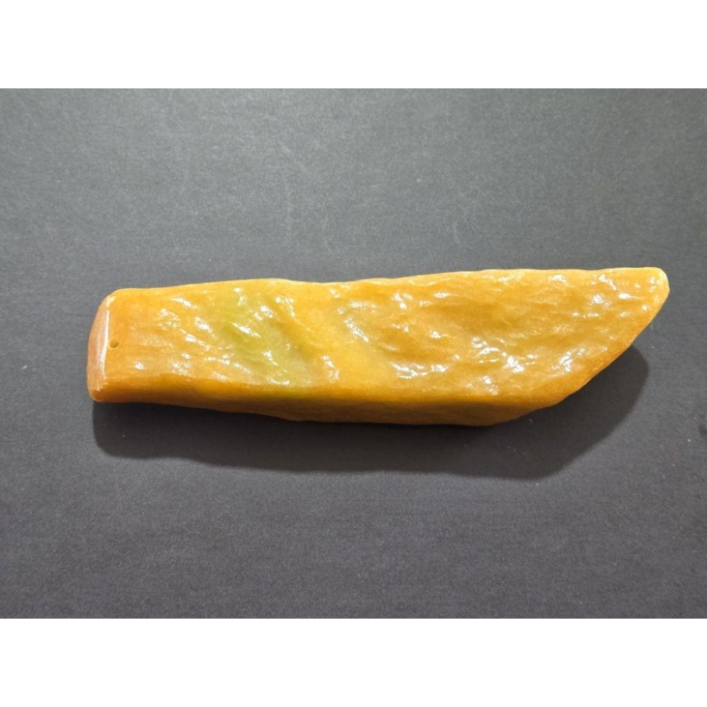 【七彩翡翠】 0404 天然A貨 緬甸 翡翠 原石掛件 原石 吊墜 墜子 吊飾  隨形牌 黃翡-細節圖5