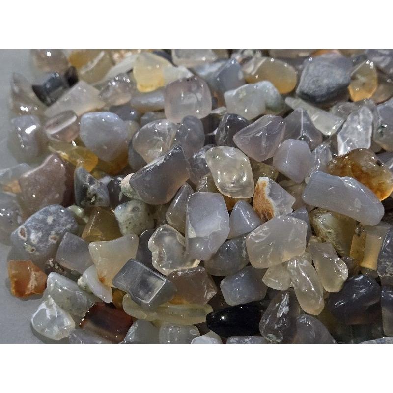 【七彩翡翠】 瑪瑙 原石 碎料 已拋光 震桶 水族箱 花盆 地面 鋪設 擺飾-細節圖2