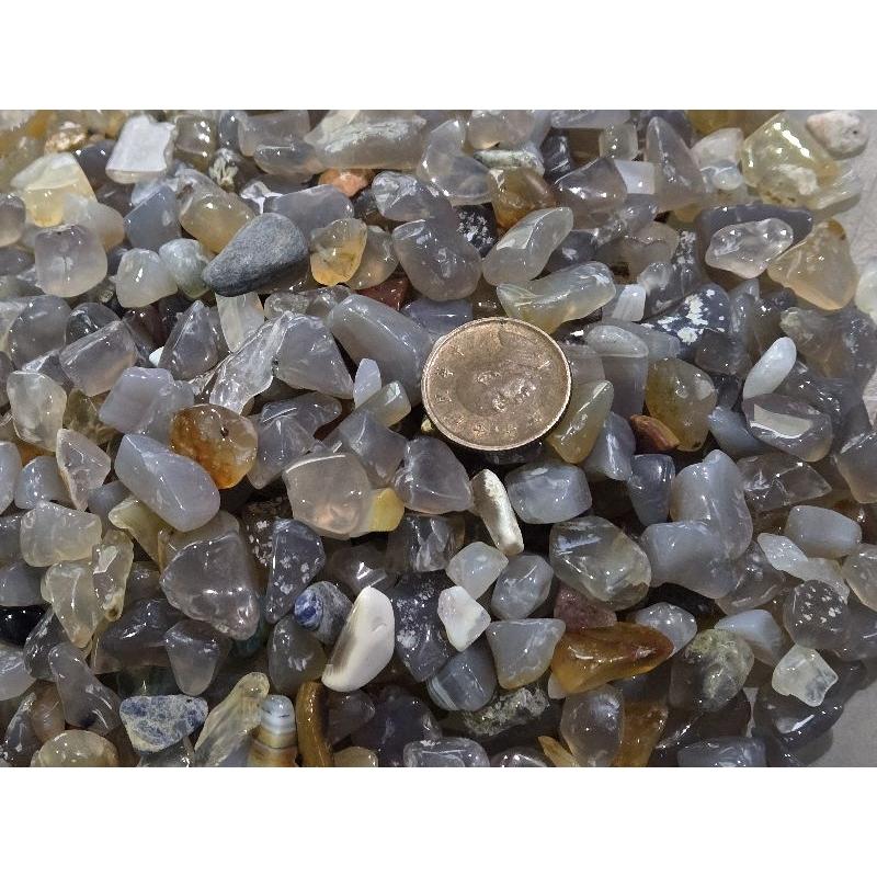 【七彩翡翠】 瑪瑙 原石 碎料 已拋光 震桶 水族箱 花盆 地面 鋪設 擺飾-細節圖4