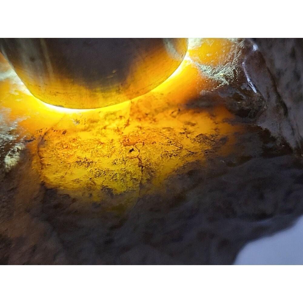 【七彩翡翠】危料 瓜料 瓜地馬拉 脫砂 發黑 原石 賭 冰種 牌子 戒面 台灣出貨  446g-細節圖2