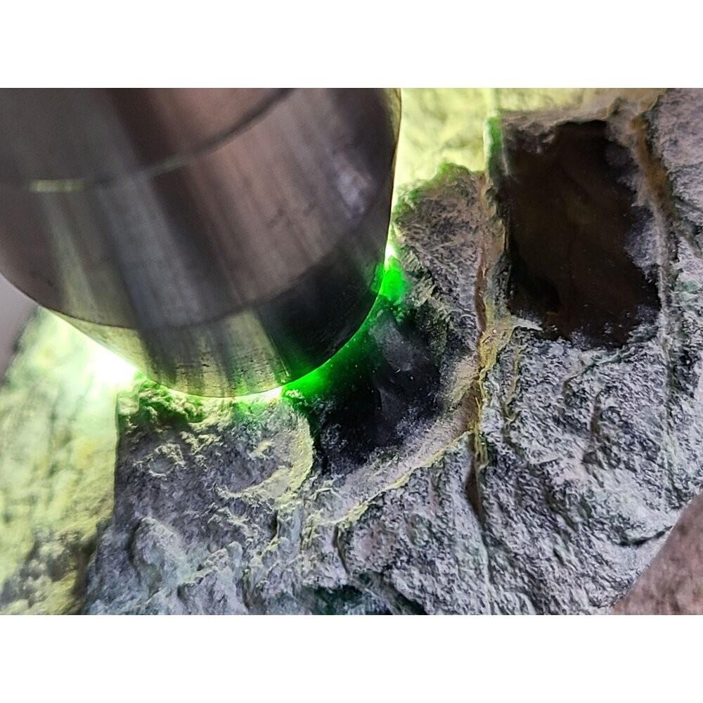 【七彩翡翠】危料 瓜料 瓜地馬拉 墨翠 原石 賭 牌子 戒面 台灣出貨  924g-細節圖4