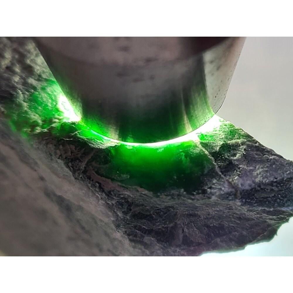 【七彩翡翠】危料 瓜料 瓜地馬拉 墨翠 原石 賭 牌子 戒面 台灣出貨  368g-細節圖2