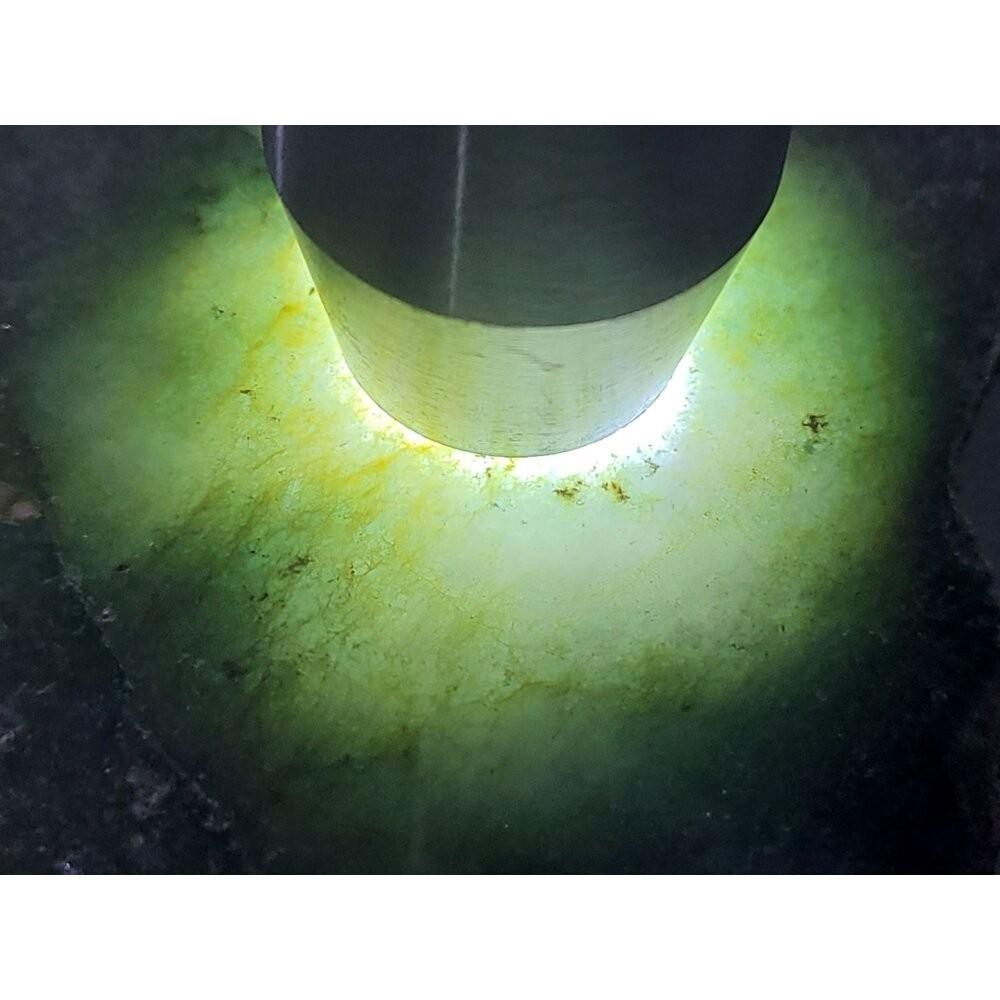 【七彩翡翠】 緬甸 翡翠 天然 原石 翡翠毛料 半明料 改口料 局部拋光 台灣現貨 334g-細節圖3