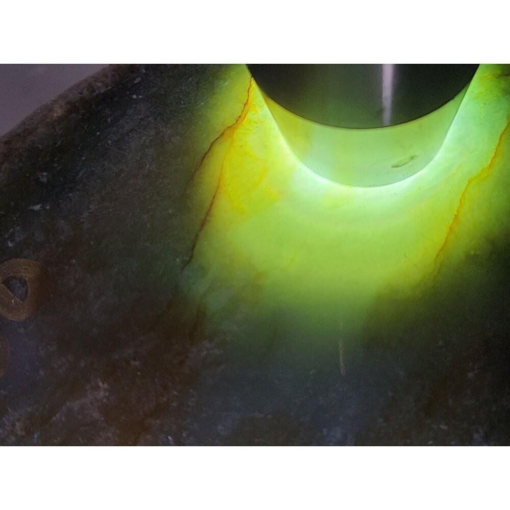 【七彩翡翠】 緬甸 翡翠 天然 原石 翡翠毛料 半明料 改口料 局部拋光 台灣現貨 750g-細節圖3