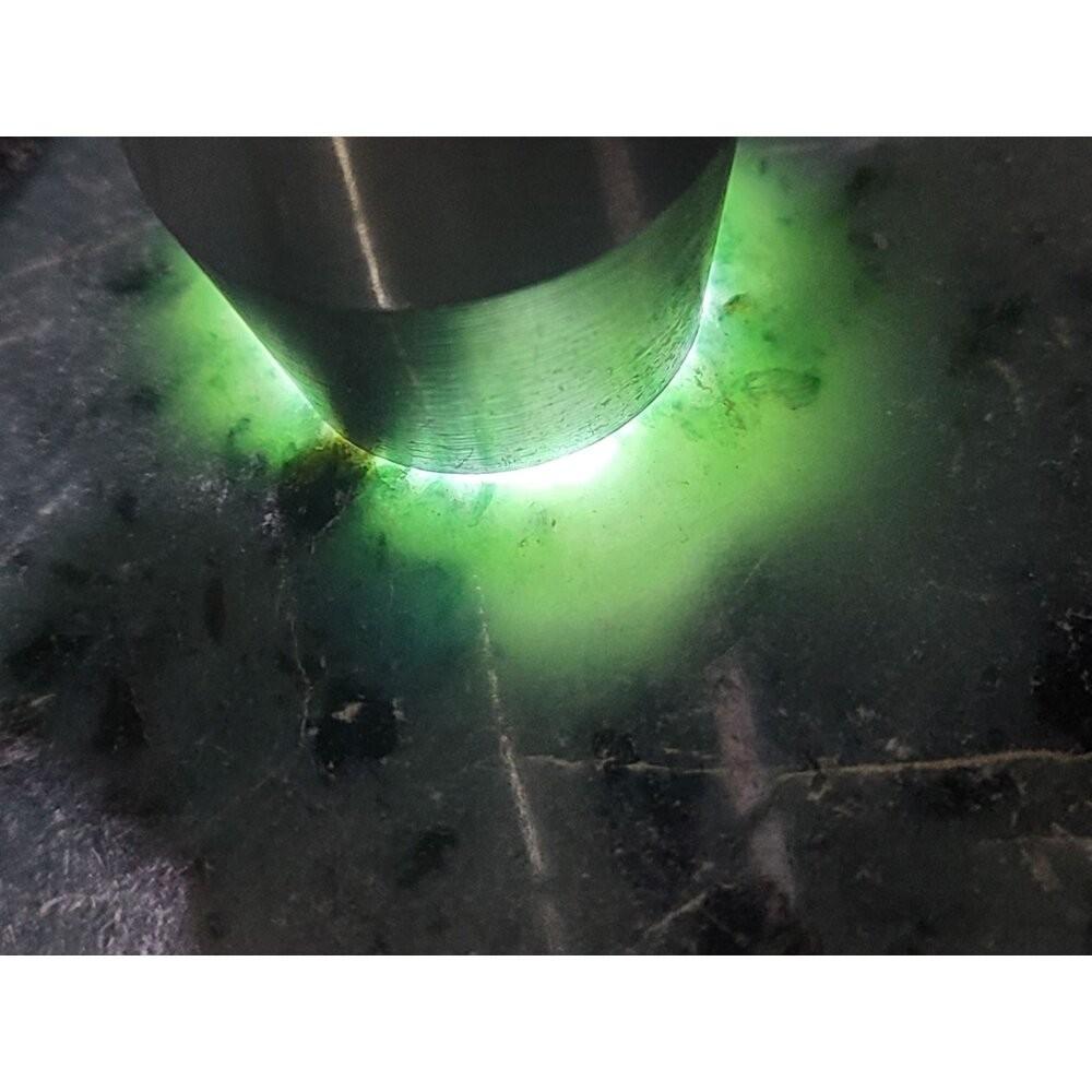 【七彩翡翠】 緬甸 翡翠 天然 原石 翡翠毛料 半明料 改口料 局部拋光 台灣現貨 552g-細節圖5