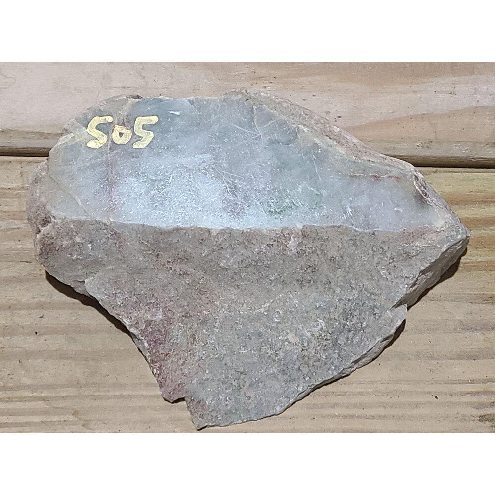 【七彩翡翠】 緬甸 翡翠 天然 原石 翡翠毛料 半明料 改口料 局部拋光 台灣現貨 505g-細節圖5