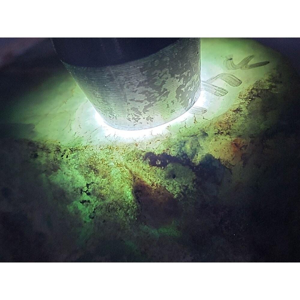 【七彩翡翠】 緬甸 翡翠 天然 原石 翡翠毛料 半明料 改口料 局部拋光 台灣現貨 341g-細節圖5