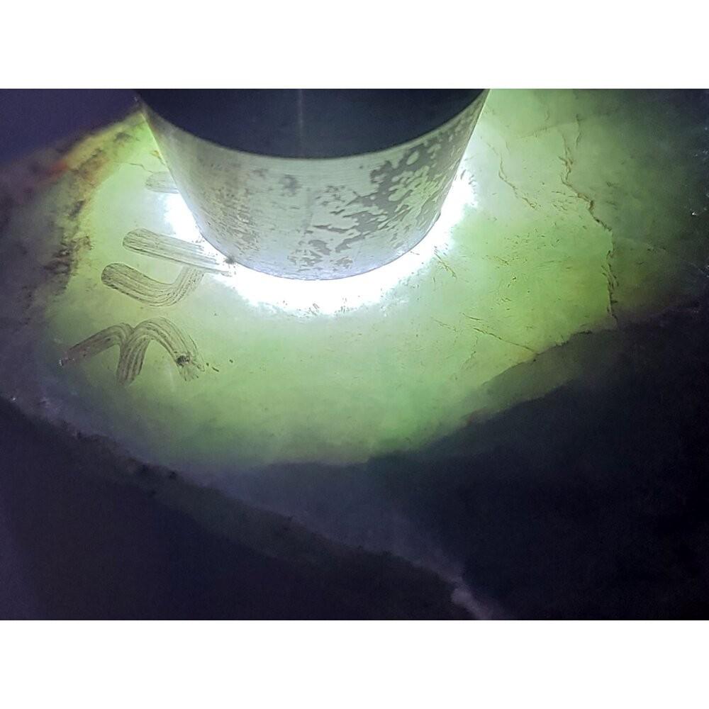 【七彩翡翠】 緬甸 翡翠 天然 原石 翡翠毛料 半明料 改口料 局部拋光 台灣現貨 341g-細節圖6