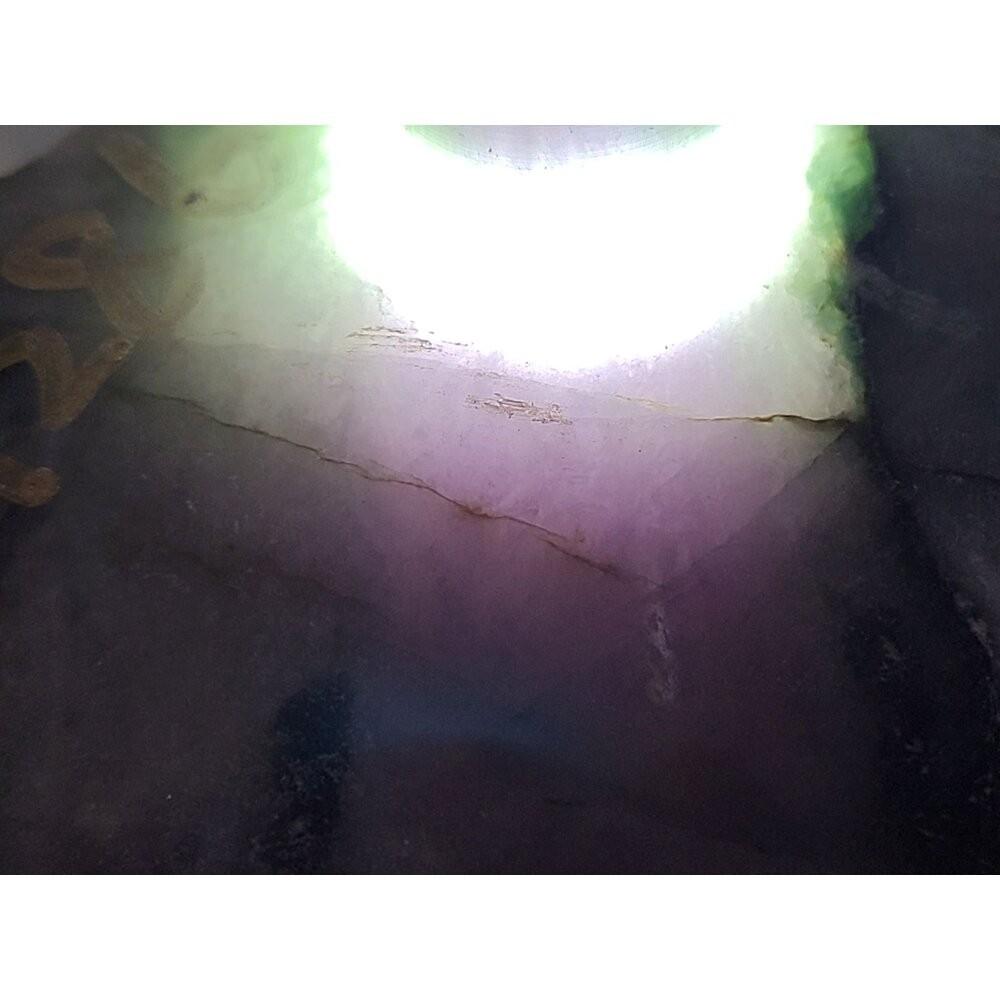 【七彩翡翠】 緬甸 翡翠 天然 原石 翡翠毛料 半明料 改口料 局部拋光 台灣現貨 1286g-細節圖5