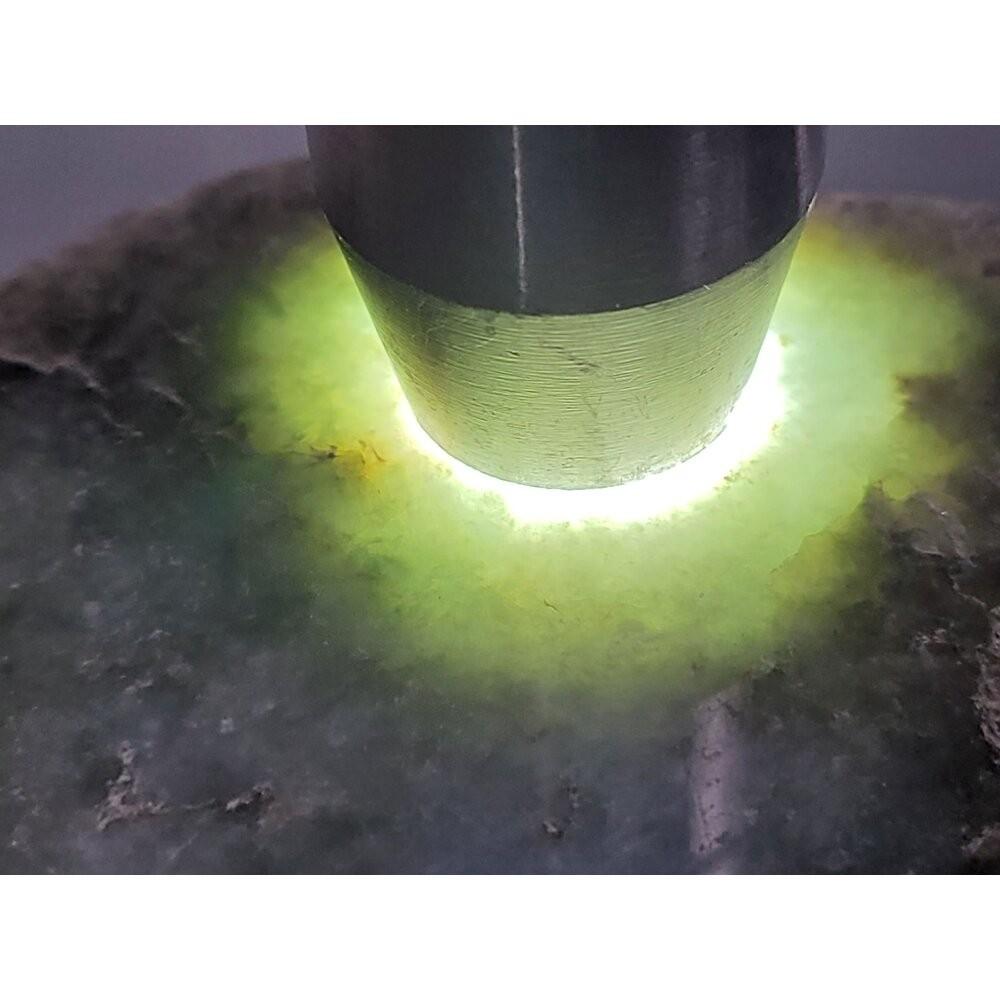 【七彩翡翠】 緬甸 翡翠 天然 原石 翡翠毛料 半明料 改口料 局部拋光 台灣現貨 1319g-細節圖6