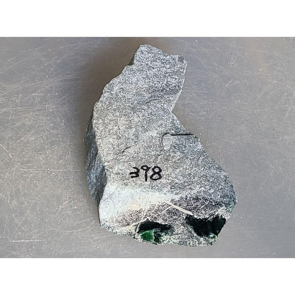 【七彩翡翠】危料 瓜料 瓜地馬拉 墨翠 原石 賭 牌子 戒面 台灣出貨  398g-細節圖7