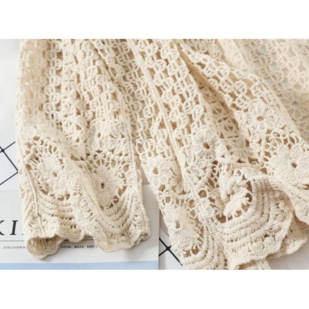 【QQSHOP】L0092 針織 鏤空 遮陽 防曬 罩衫 披肩 背心 薄外套 上班 外出-細節圖5