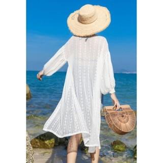 【QQSHOP】L00059 防曬 罩衫 披肩 比基尼 泳衣 寬鬆 海灘 渡假 玩水 拍照-細節圖4