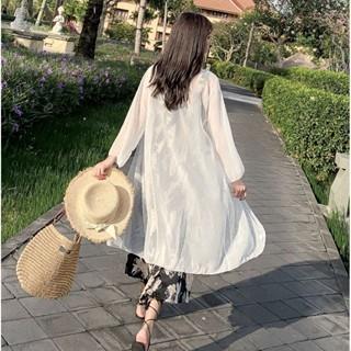 【QQSHOP】L00088 雪紡 遮陽 防曬 罩衫 披肩 出國 渡假 海灘 玩水 拍照-細節圖2