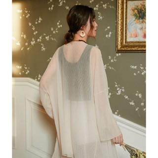 【QQSHOP】L00089 雪紡 飄逸 防曬 遮陽 罩衫 披肩 出國 海島 渡假 拍照-細節圖2