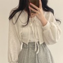 【氣質外搭外套】夏季 夏天必備 防曬 氣質 外搭 薄外套 不悶熱 夏季穿搭 可鹽可甜 上短下長 輕薄 外套-規格圖7