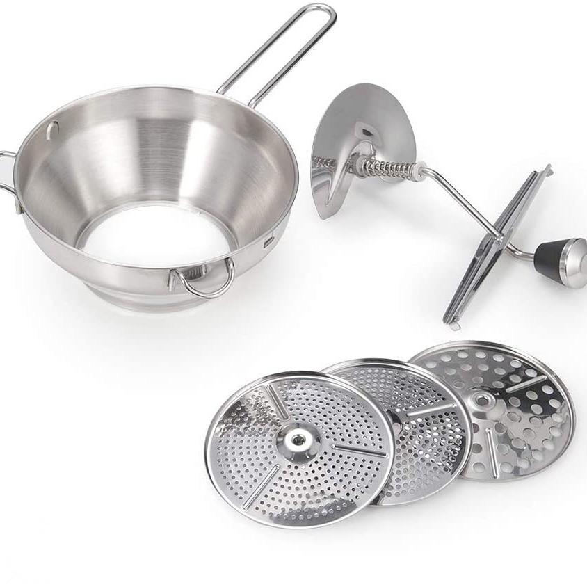 ❄️預購❄️壓馬鈴薯神器 不銹鋼壓薯器 烘焙搗碎器 寶寶輔食 廚房工具 不銹鋼壓泥器  研磨器 食物攪拌器 蔬菜磨泥器-細節圖3