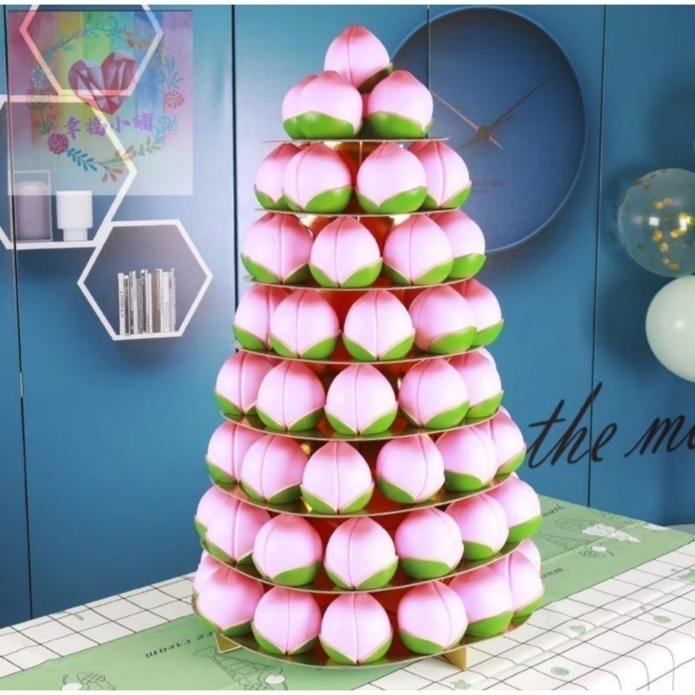 ❄️現貨❄️神明生日 壽桃紙架 祝壽擺宴用品 壽桃架 壽桃紙架 祝壽  點心架 蛋糕架 宴王用品 神明用品 點心架-細節圖3