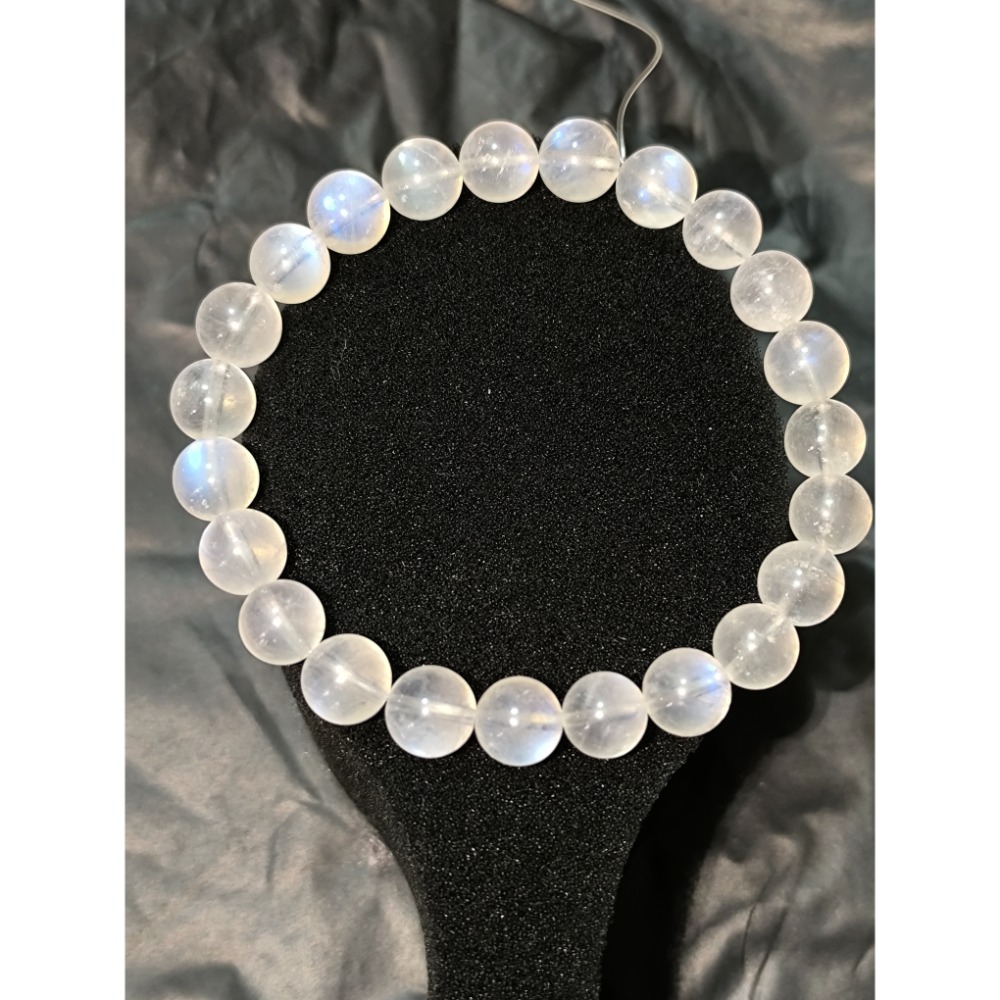 ❄️現貨❄️天然原礦斯里蘭卡月光石手串 有藍光 月光石手鍊 手串 手珠 藍月光 藍月光手珠 月光石手珠 水晶 月光石 手-細節圖3