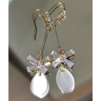 ❄️現貨❄️S925純銀韓系X鑲鑽圓圈耳環 浪漫高級波光粼粼耳環 鑲鑽流蘇耳環 小眾輕奢風 叉叉圓圈耳環 叉叉圓圈耳針