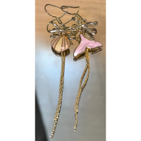 💟現貨💟＂限量一個＂魚尾貝殼耳環 人魚貝殼流蘇耳環 氣質 仙氣 少女 青春 耳勾 耳環 人魚貝殼