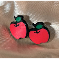 💜現貨💜小巧可愛蘋果耳環 氣質耳環 仙氣 氣質 少女心 蘋果耳環 清新百搭耳環 耳勾 小蘋果可愛耳針 耳針 耳環 小