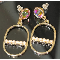 💜現貨💜氣質圓圈水鑽耳環圓圈耳環 青春 仙氣 氣質 少女 水鑽耳針 耳環 耳針 圓圈耳環 水鑽耳環 輕奢風耳環