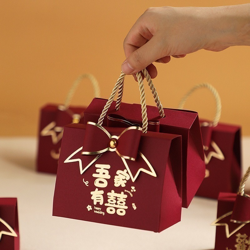 ❄️現貨❄️歐式高級輕奢大紅喜糖盒 包裝盒 喜糖盒 禮盒包裝盒 糖果盒 小禮盒 囍字喜糖禮盒 喜糖 結婚喜糖盒 婚禮小物-細節圖3
