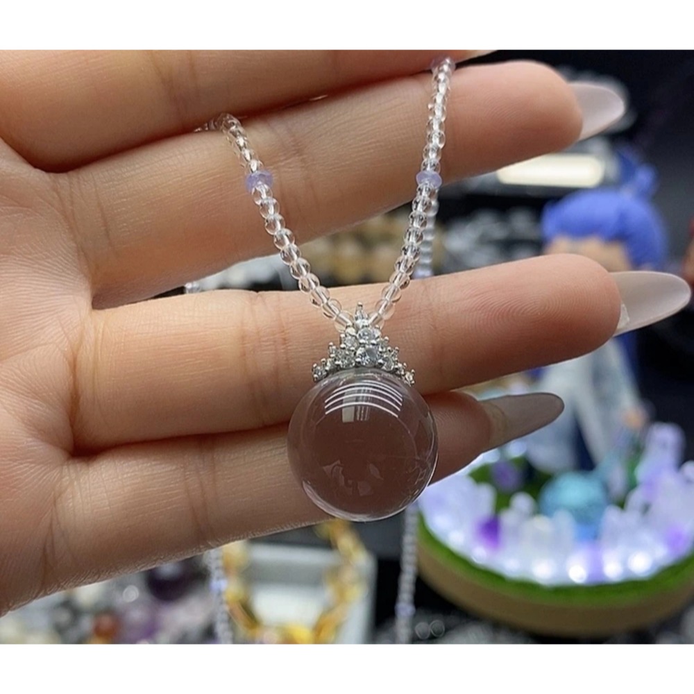 皇冠全淨體白水晶-珠鍊