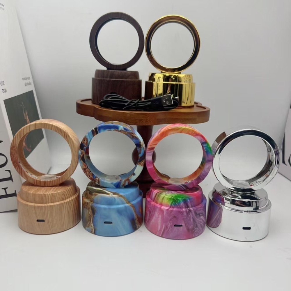 ❄️現貨❄️自動旋轉木質燈水晶球底座 水晶球底座 球托 手工藝品支架 底座 燈座 水晶球底托 USB水晶球底座 水晶球支-細節圖3