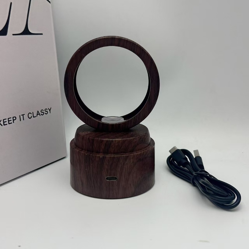 ❄️現貨❄️自動旋轉木質燈水晶球底座 水晶球底座 球托 手工藝品支架 底座 燈座 水晶球底托 USB水晶球底座 水晶球支-規格圖4